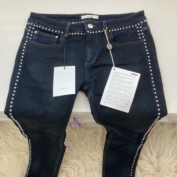 IRO Nanex cropped studded low-rise skinny jeans - Picture 4 of 15